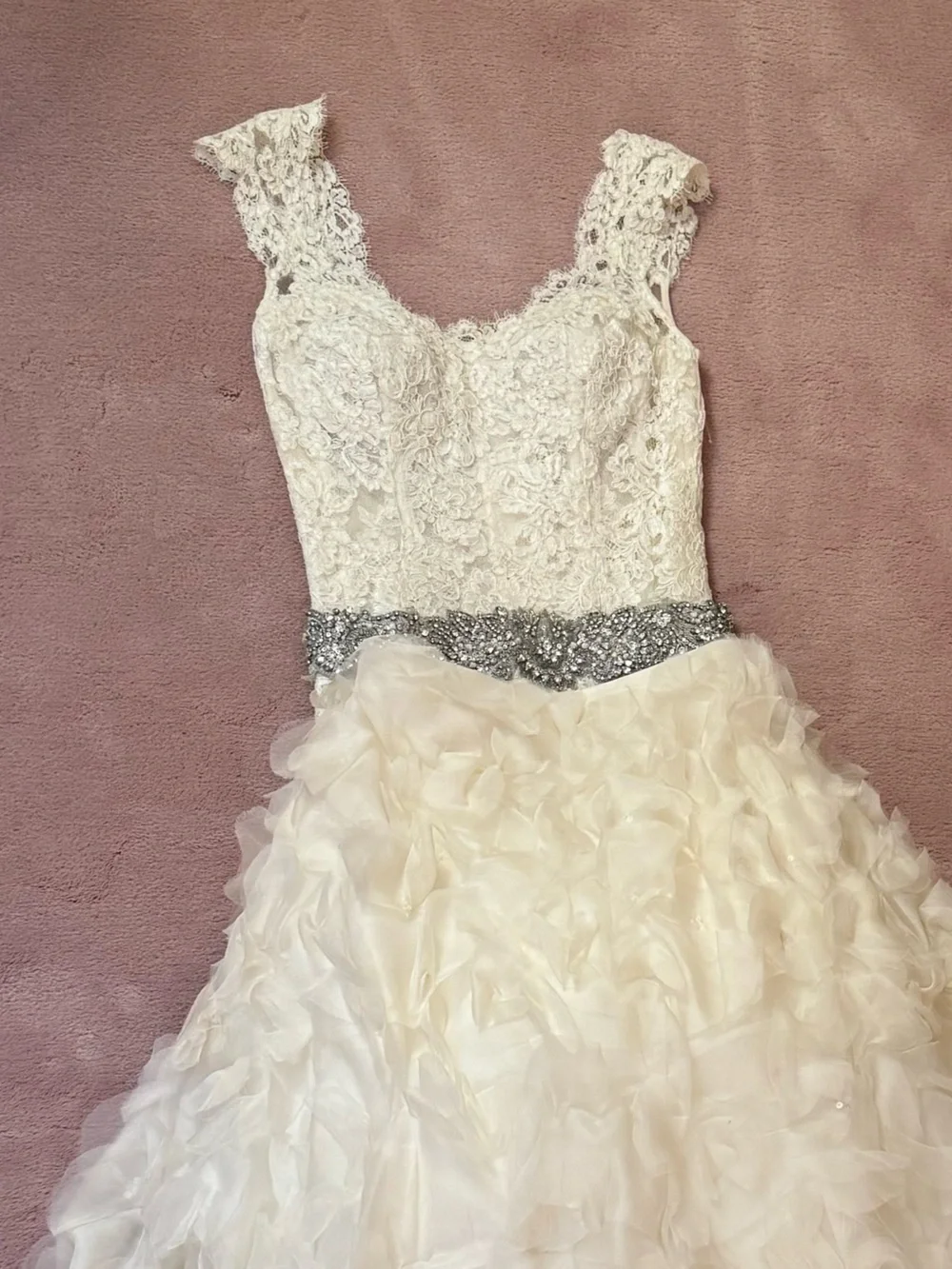 Monique Lhuillier Crystal Beaded Bridal Sash/belt